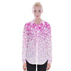 Halftone Dot Background Pattern Womens Long Sleeve Shirt