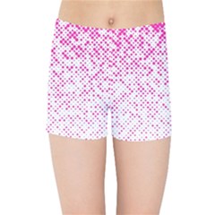 Halftone Dot Background Pattern Kids Sports Shorts