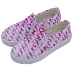 Halftone Dot Background Pattern Kids  Canvas Slip Ons by Celenk