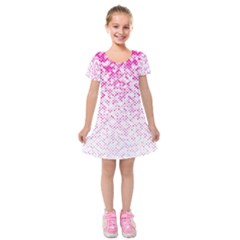 Halftone Dot Background Pattern Kids  Short Sleeve Velvet Dress by Celenk