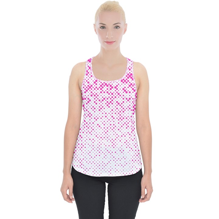 Halftone Dot Background Pattern Piece Up Tank Top