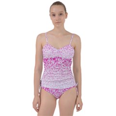 Halftone Dot Background Pattern Sweetheart Tankini Set by Celenk