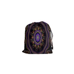 Fractal Vintage Colorful Decorative Drawstring Pouches (xs)  by Celenk