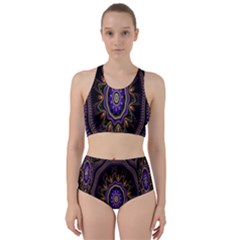 Fractal Vintage Colorful Decorative Racer Back Bikini Set