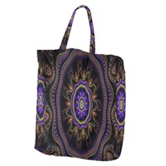 Fractal Vintage Colorful Decorative Giant Grocery Zipper Tote by Celenk