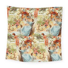 Seamless Vintage Design Square Tapestry (large)