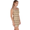 Vintage Beige Music Notes Bodycon Dress View3