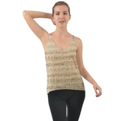 Vintage Beige Music Notes Cami