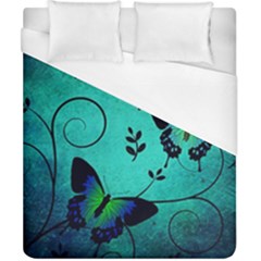 Texture Butterflies Background Duvet Cover (california King Size) by Celenk