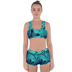 Texture Butterflies Background Racerback Boyleg Bikini Set by Celenk