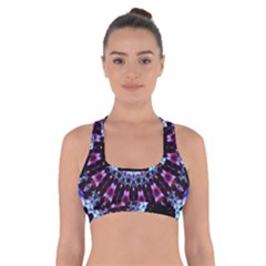 Kaleidoscope Shape Abstract Design Cross Back Sports Bra