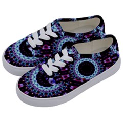 Kaleidoscope Shape Abstract Design Kids  Classic Low Top Sneakers by Celenk