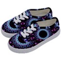 Kaleidoscope Shape Abstract Design Kids  Classic Low Top Sneakers View2