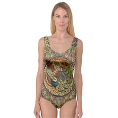 Wings Feathers Cubism Mosaic Princess Tank Leotard  by Celenk