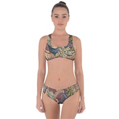 Wings Feathers Cubism Mosaic Criss Cross Bikini Set