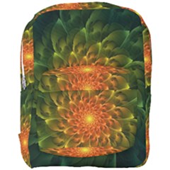 Beautiful Orange-green Desert Cactus Fractalspiral Full Print Backpack