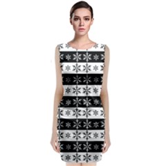 Snowflakes - Christmas Pattern Sleeveless Velvet Midi Dress