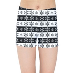 Snowflakes - Christmas Pattern Kids Sports Shorts