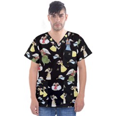 Christmas Angels  Men s V-neck Scrub Top