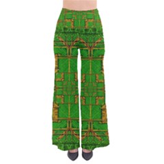 Golden Green And  Sunshine Pop Art Pants by pepitasart