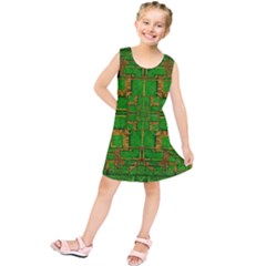 Golden Green And  Sunshine Pop Art Kids  Tunic Dress by pepitasart