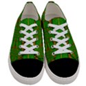 Golden Green And  Sunshine Pop Art Women s Low Top Canvas Sneakers View1