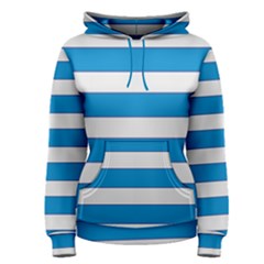 Blue And White Lines Women s Pullover Hoodie by berwies