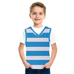 Blue And White Lines Kids  Sportswear by berwies