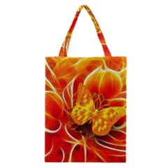 Arrangement Butterfly Aesthetics Orange Background Classic Tote Bag