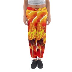 Arrangement Butterfly Aesthetics Orange Background Women s Jogger Sweatpants by Celenk