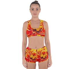 Arrangement Butterfly Aesthetics Orange Background Racerback Boyleg Bikini Set