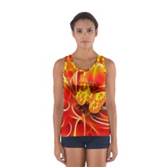 Arrangement Butterfly Aesthetics Orange Background Sport Tank Top  by Celenk