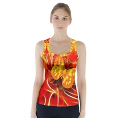 Arrangement Butterfly Aesthetics Orange Background Racer Back Sports Top by Celenk