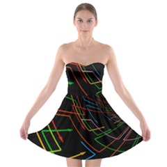 Arrows Direction Opposed To Next Strapless Bra Top Dress by Celenk