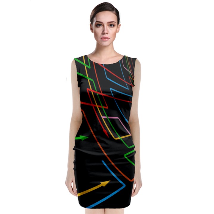 Arrows Direction Opposed To Next Classic Sleeveless Midi Dress