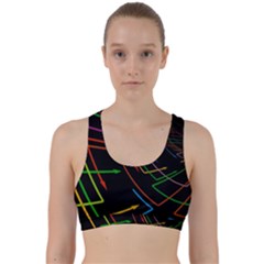 Arrows Direction Opposed To Next Back Weave Sports Bra by Celenk