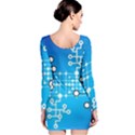 Block Chain Data Records Concept Long Sleeve Bodycon Dress View2