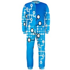 Block Chain Data Records Concept Onepiece Jumpsuit (men)  by Celenk