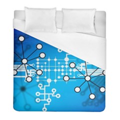 Block Chain Data Records Concept Duvet Cover (full/ Double Size) by Celenk