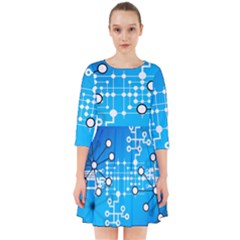 Block Chain Data Records Concept Smock Dress by Celenk