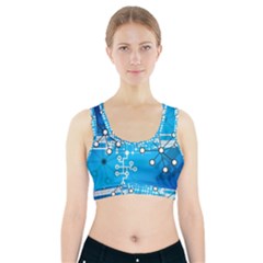 Block Chain Data Records Concept Sports Bra With Pocket