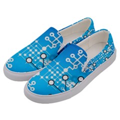 Block Chain Data Records Concept Men s Canvas Slip Ons