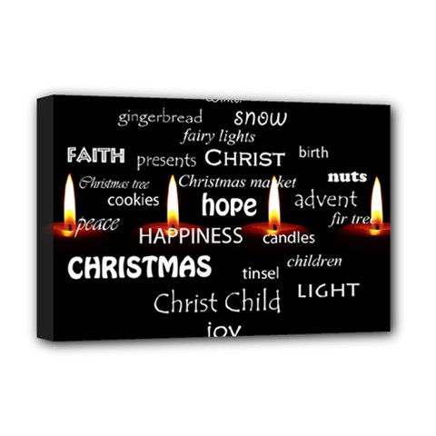 Candles Christmas Advent Light Deluxe Canvas 18  X 12   by Celenk