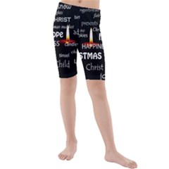 Candles Christmas Advent Light Kids  Mid Length Swim Shorts by Celenk