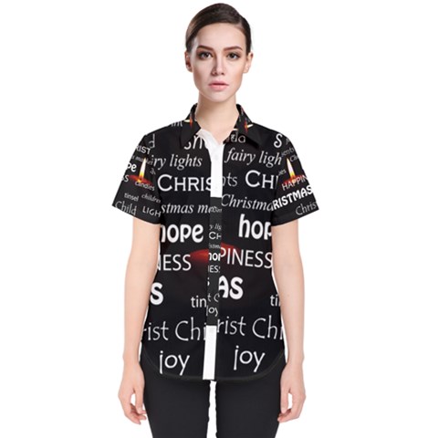 Candles Christmas Advent Light Women s Short Sleeve Shirt by Celenk