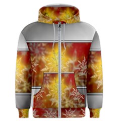 Christmas Candles Christmas Card Men s Zipper Hoodie by Celenk