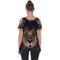 African Lion Mane Close Eyes Cut Out Side Drop Tee View2