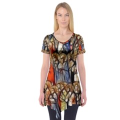 All Saints Christian Holy Faith Short Sleeve Tunic  by Celenk