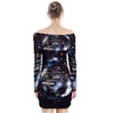 Christmas Star Ball Long Sleeve Off Shoulder Dress View2