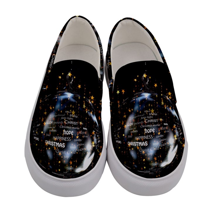 Christmas Star Ball Women s Canvas Slip Ons